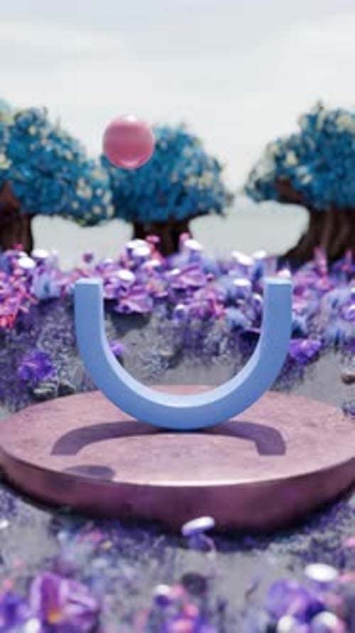 Spiral Balls 3D Rendering Concept