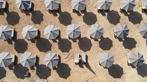 Bird's Eye View at Tropical Beach at Early Morning