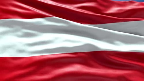 Realistic Waving Flag of Austria Seamless Loop