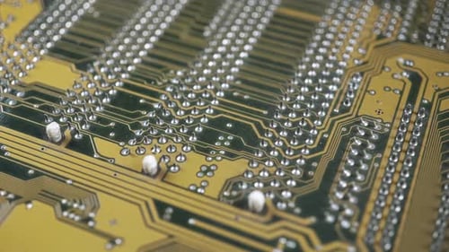 Rotate Circuit Board Closeup.