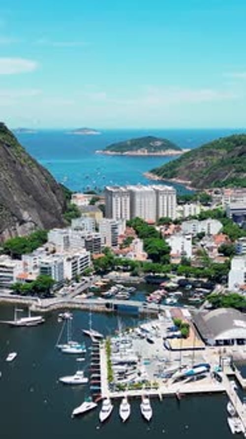 Harbor Boats At Urca In Rio De Janeiro Brazil.