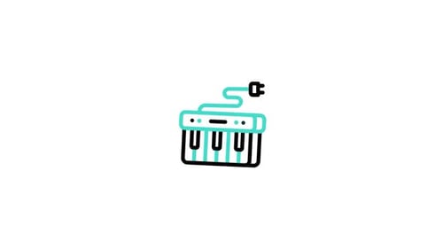 Animiertes E-Piano-Icon