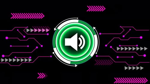 Glowing Circle Video With Intricate Technology Inspired , Circuit Lines,
