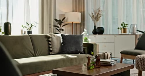 Sunlit Living Room with Elegant Modern Design