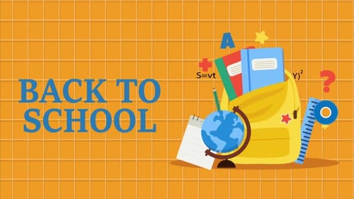 Back to School with Collecting School Elements to the Backpack 4K