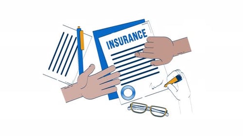 Insurance terms and conditions doodle animation