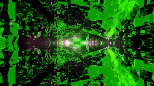 Futuristic 3D Tunnel with Radiant Lights and Reflections