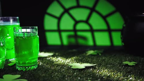 Saint Patrick's Day Green Mugs of Beer
