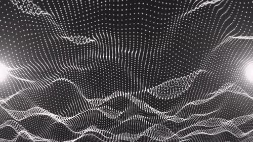 Dynamic Abstract Particle Wave Loop Background Animation