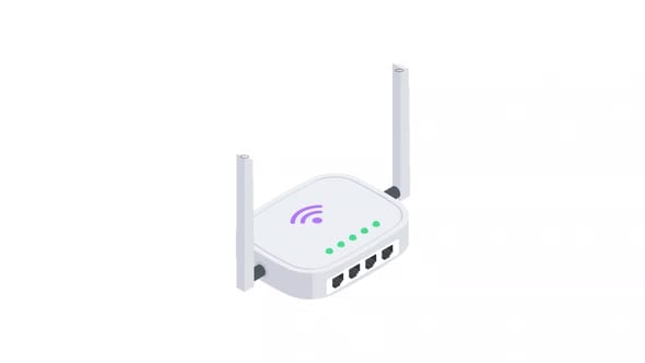 Animação de roteador de Internet , Animação gráfica Incluindo: canal ...