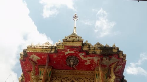 Giant bronze bell at Chalong temple Phuket Thailand