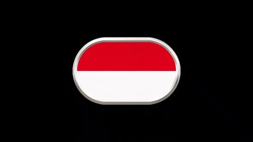 Monaco 3D Flag Rotating Loop