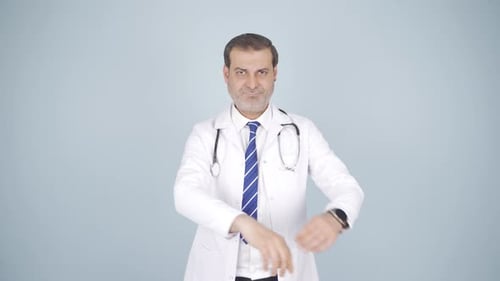 Doctor Says No, Medical Professional Gesturing Negatively