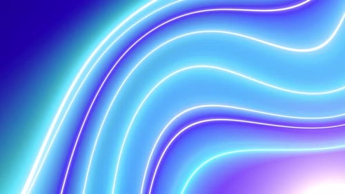 Abstract Flowing abstract neon lines. Loop animation background