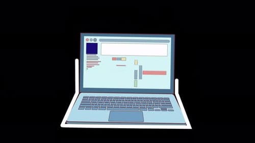 Website Showing Motion Graphics On Alpha Channel 4K