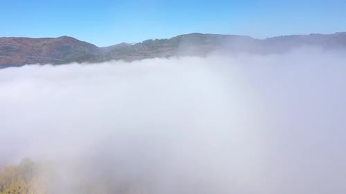 Aerial view of morning clouds by drone