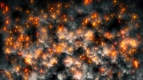 Dynamic Fire Sparks and Smoke Background Animation