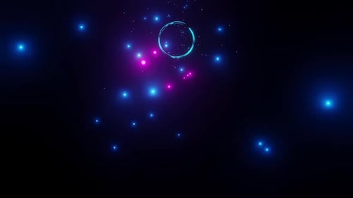Anneaux brillants et particules brillantes