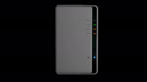 Network Attached Storage Device with Indicator Lights