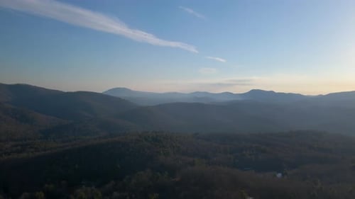 Drone shot of the Blue Ridge Mountains