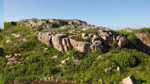 Aerial View of the Mass Rock Close to St Marys Church in Kincasslagh County DOnegal Ireland