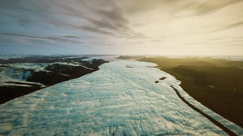 Unmanned Aerial Vehicles Chart Rugged Glacier Terrains Professionally