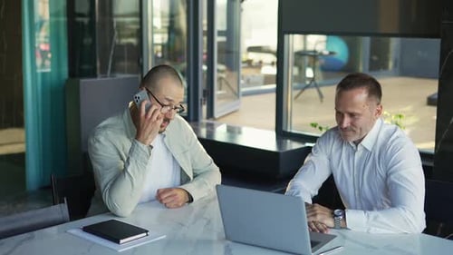 Happy Company Manager Handshake Promote Praise Male Intern Worker in Office Motivated Young Employee