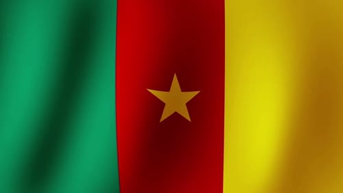 Waving Flag of Cameroon Looping Animation