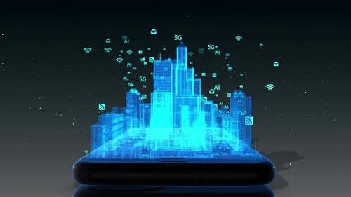 Kommunikationshintergrund zur holografischen 4K-3D-Technologie