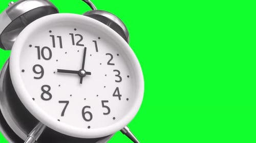 Alarm Clock on Green Screen - Time-Lapse Motion Effect
