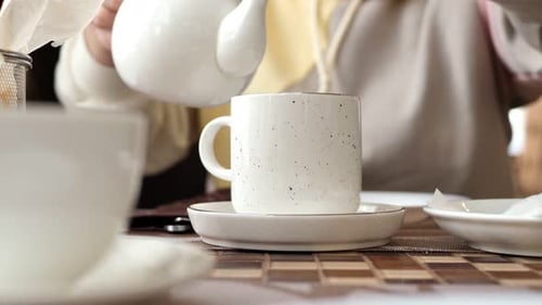 Family Vacation in a Cafe