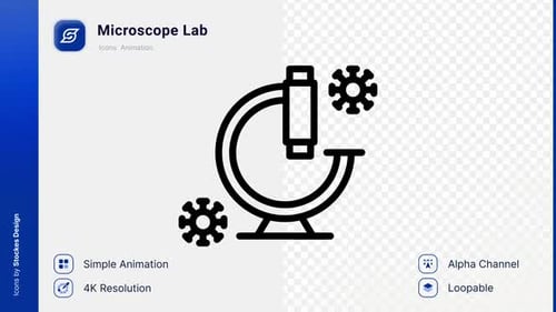 Animation Microscope Lab Icon
