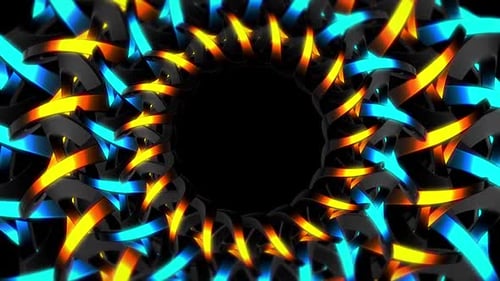 Animação de geometria abstrata em HD | Loop de fundo de tecnologia digital futurista