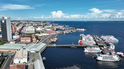 Downtown Manaus, Brasil. Manaus Amazonas. Marco turístico de paisagem urbana
.