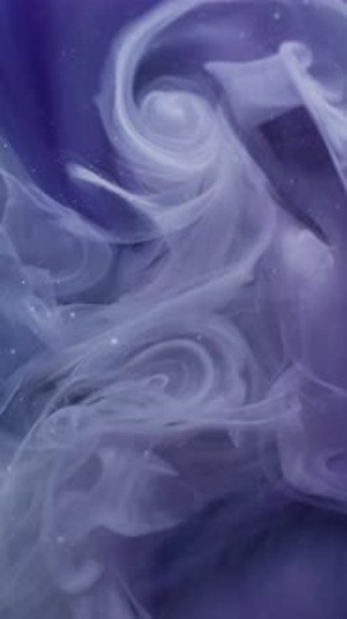Swirling Purple Ink Cloud Abstract Visual
