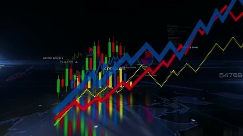 Futuristic Data Visualization of Global Business and Technology Graphs