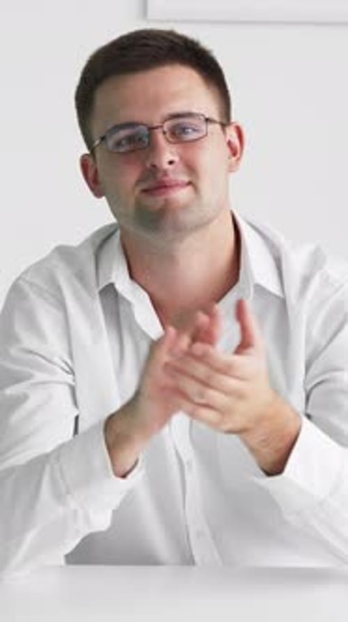 Vertical Bravo Applause Supportive Man Virtual