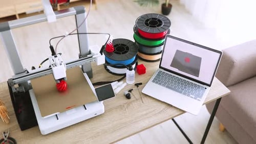 3D Printer Creating Object