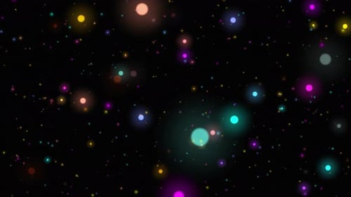 Rainbow Glowing Particle Glitter Background Loop V2