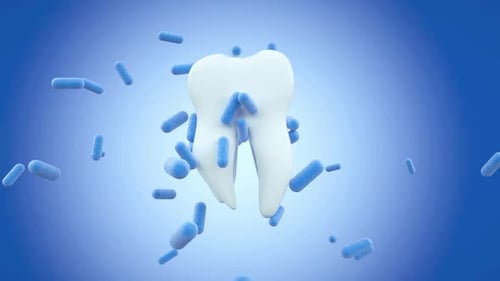 3D Tooth Decay and Bacteria Accumulation Animation