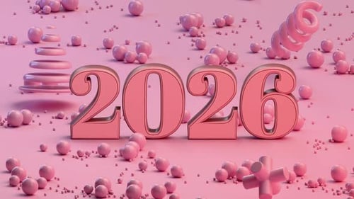 Conceito de cor suave do símbolo do ano de 2026