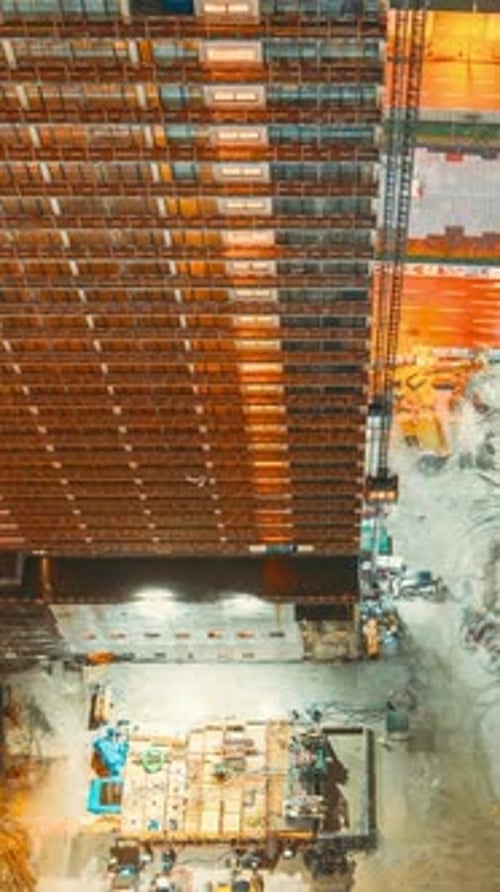 Forming Building Skeleton Flat View