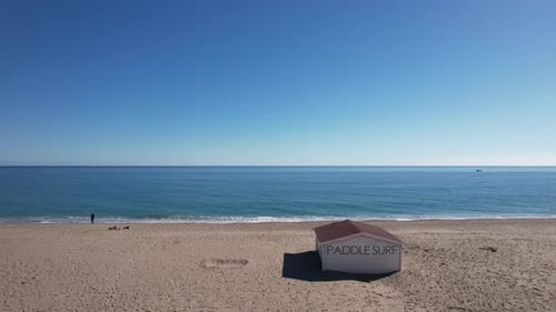 Paddle Surf in the shore of the Fuengirola beach in Spain