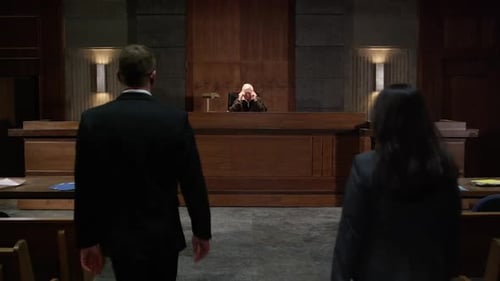Lawyers entering the court room HD