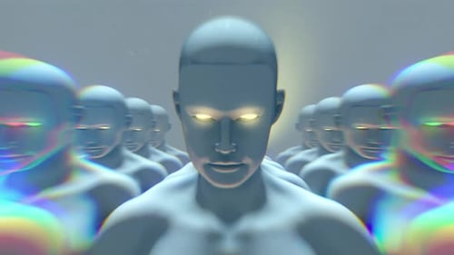 Transhuman Clones With Glowing Eyes