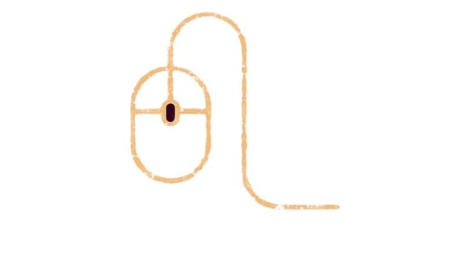 Creative Animation Of A Computer Mouse Being Drawn Step By Step