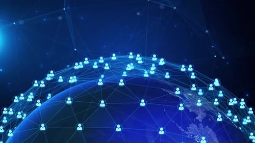 Global Network of People Connecting on Digital Earth