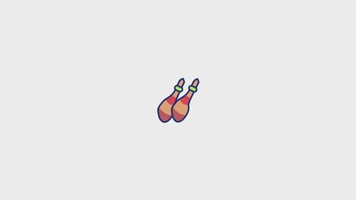 Animated Hand-Drawn Maracas Shaking Illustration