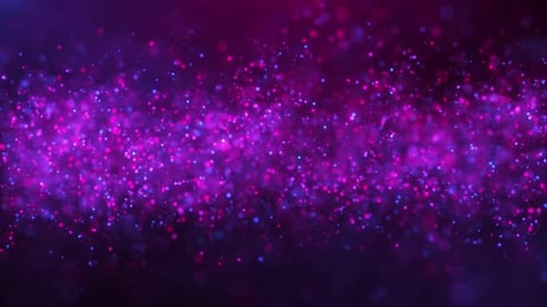 Abstract pink purple and blue glowing magical energy glitter particles, multicolored shimmering dots