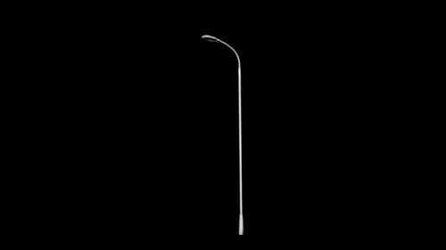 Minimalist Street Lamp Flickering On And Off